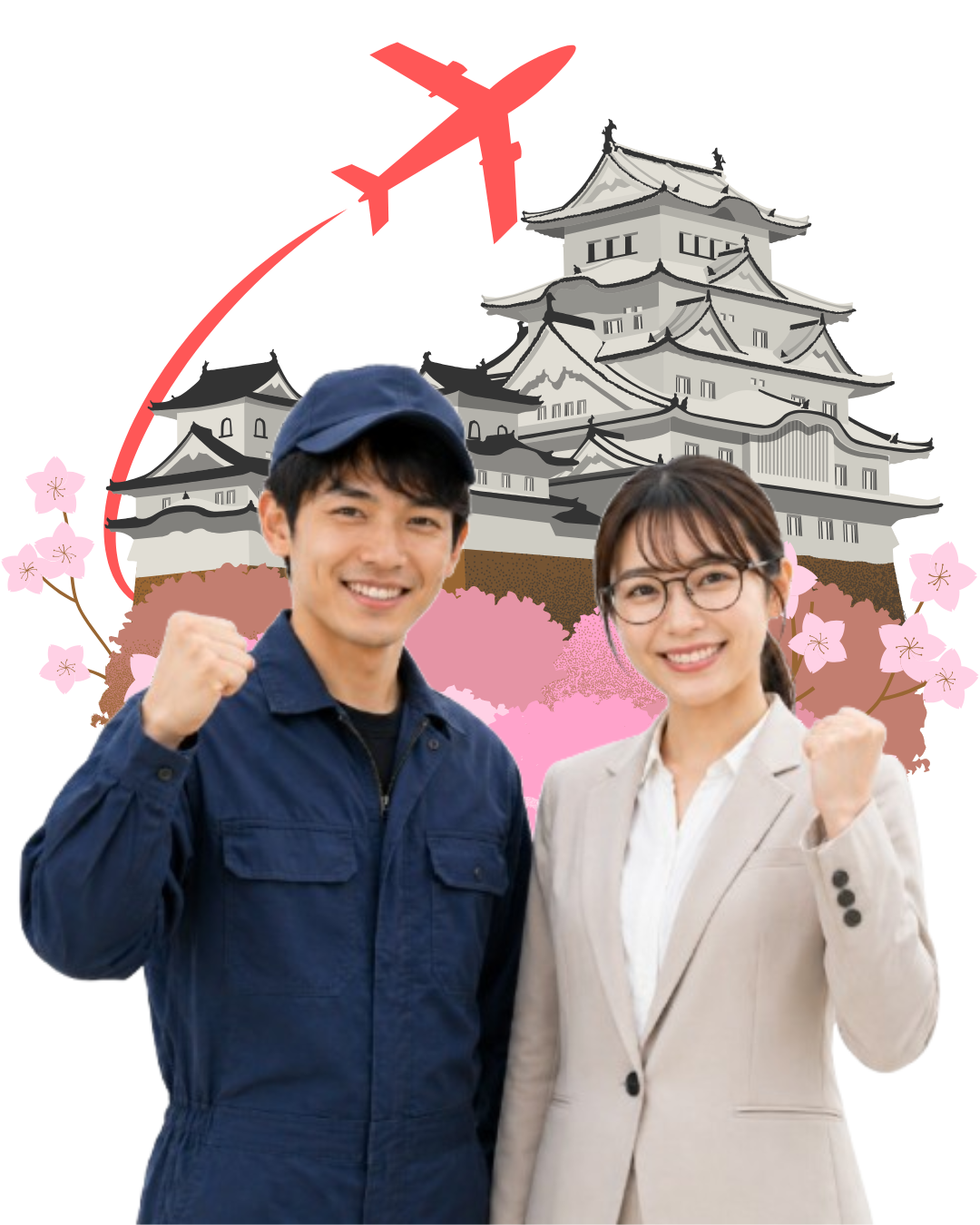 Model profesional untuk ilustrasi kelas konsultasi kerja di Jepang
